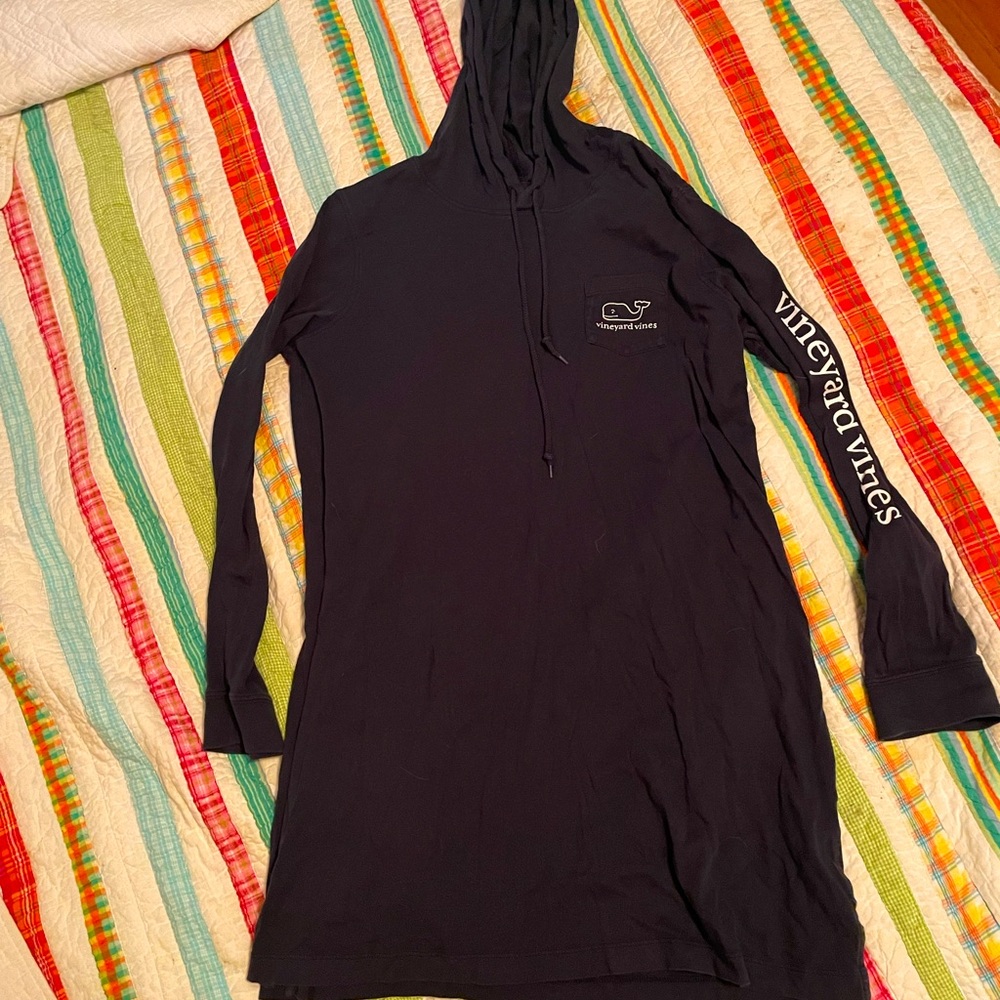 Soft cotton Vineyard Vines long sleeve hoodie tee dress